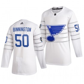 St. Louis Blues Trikot Jordan Binnington 50 Weiß 2020 NHL All-Star Adidas Authentic - Herren